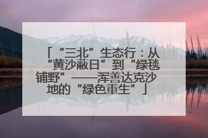 “三北”生态行：从“黄沙蔽日”到“绿毯铺野”——浑善达克沙地的“绿色重生”